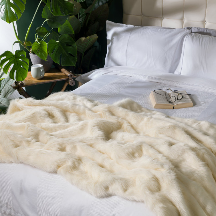 Johanna giant faux fur throw sale